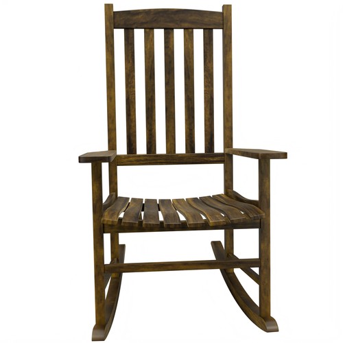 Segawe 2PCS Natural Patio Rocking Chair Poly Porch with Slat Backrest Smooth Armrests