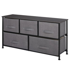 Segawe Drawer Dressers for Bedroom Closet Storage Organizer W/Metal Frame Graphite Grey