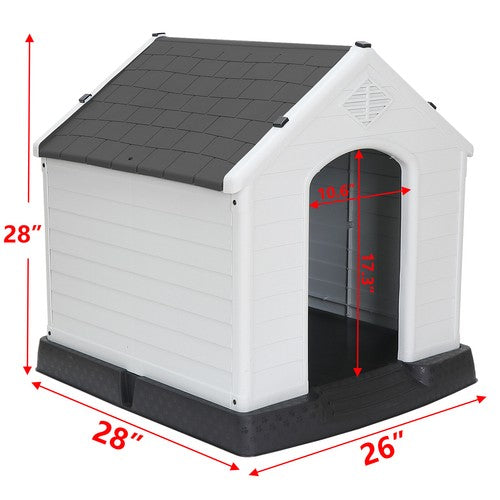 Segawe Cozy Pet Dog House Waterproof Dog House for Small to Medium Size Outdoor Grey