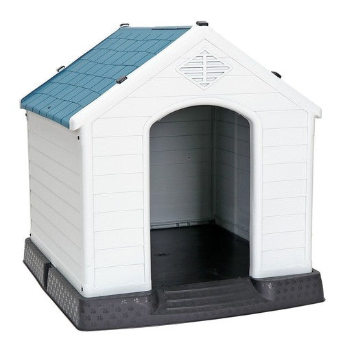 Segawe Large Plastic Dog House Indoor Outdoor Dog Kennel Puppy Shelter w/Air Vents