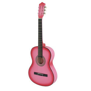 Segawe Pink Acoustic Guitar for Junior with Guitar Case, Strap, Tuner Practice Easily