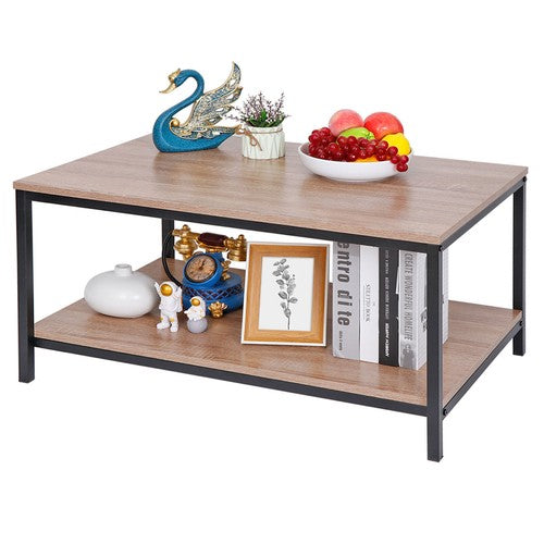 Segawe Durable Coffee Table w/Storage Shelf Cozy Coffee Table Home Use Tea Table
