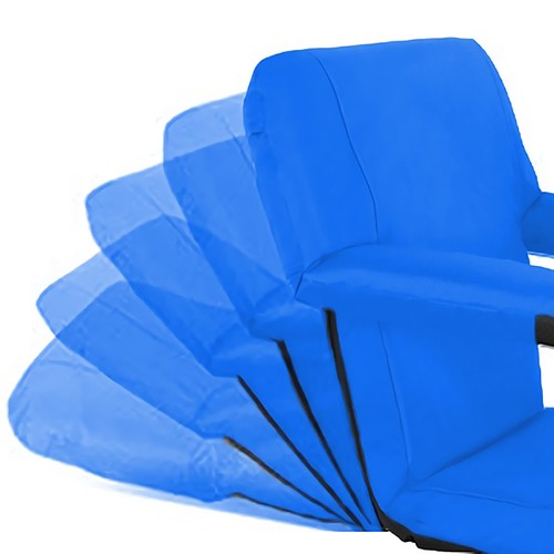 Segawe 2Pack Stadium Seat for Bleachers 20.5" Water Resistant Stadium Chair w/Back Blue