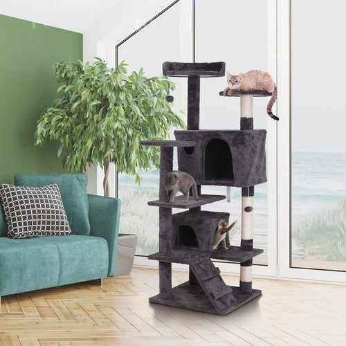 Segawe 55" STURDY Cat Tree Tower Activity Center Large Playing House Condo For Rest