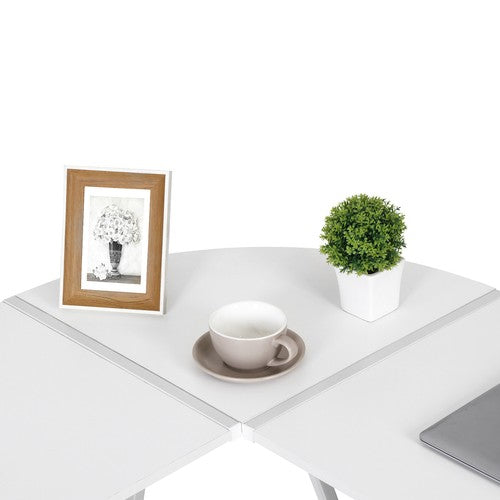 Segawe 58" Computer Gaming Laptop Table L Shaped Desk Workstation Office Desk White