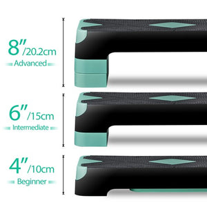 Segawe Adjustable Workout Aerobic Stepper Aerobic Exercise Step Platform for Home Gym