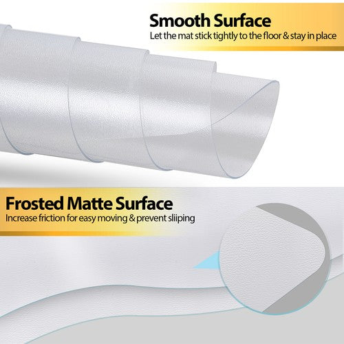 Segawe Chair Mat for Hard Floors 48'' ¡Á 36'' PVC Floor Mat Protector 1.5 mm Thickness