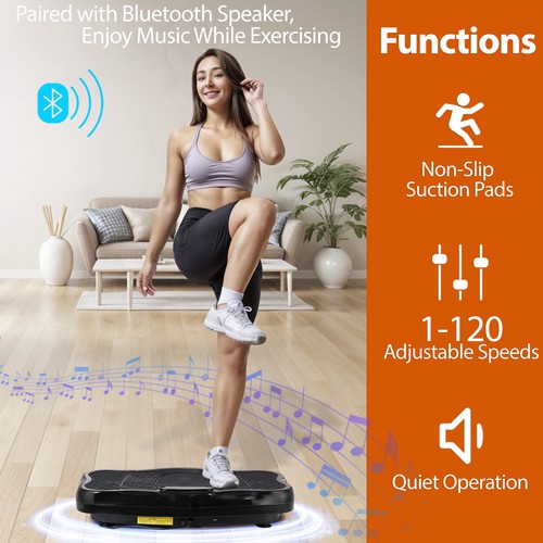Segawe Waver Vibration Plate Exercise Machine Whole Body Fitness Vibrat Platform Black