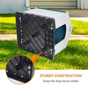 Segawe Large Plastic Dog House Indoor Outdoor Dog Kennel Puppy Shelter w/Air Vents
