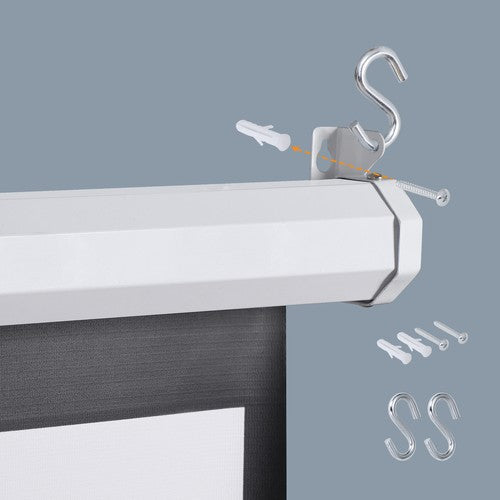 Segawe 72" Roll Down Pull Down Projection Projector Screen 4:3 HD Movie Theater Home