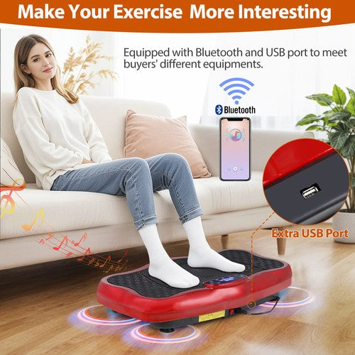 Segawe Vibration Plate Exercise Training Machine Full Body Shake Vibration Platform Red