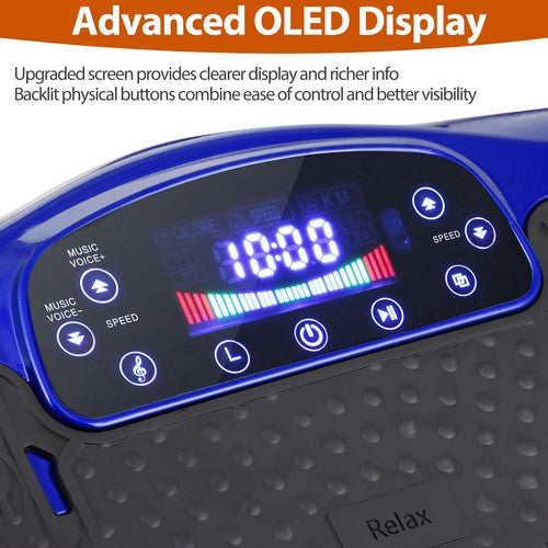 Segawe Waver Vibration Plate Exercise Machine Whole Body Fitness Vibrate Platform Blue