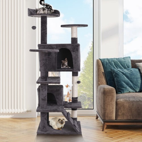 Segawe 55" STURDY Cat Tree Tower Activity Center Large Playing House Condo For Rest