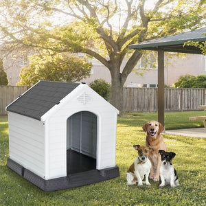 Segawe Cozy Pet Dog House Waterproof Dog House for Small to Medium Size Outdoor Grey