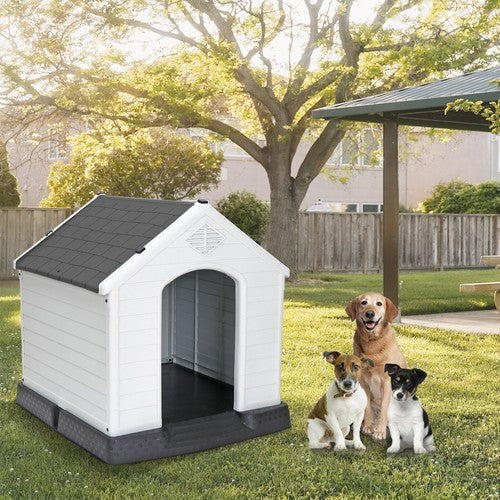 Segawe Cozy Pet Dog House Waterproof Dog House for Small to Medium Size Outdoor Grey