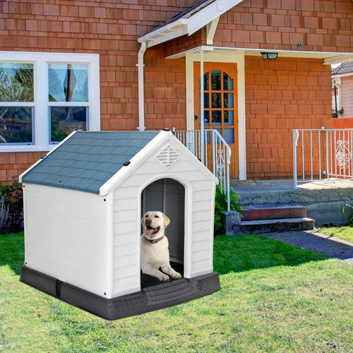 Segawe Dog House Indoor Outdoor Plastic Durable Dog House Insulated Puppy Shelter Blue