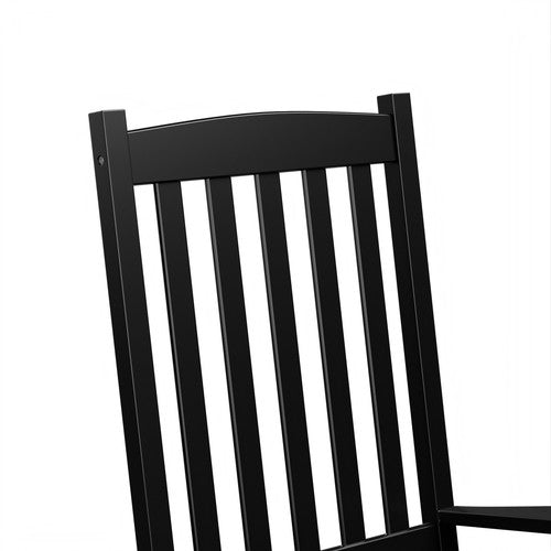 Segawe Outdoor Rocking Chair High Back Porch Rocker Chair for Lawn Garden Indoor Black