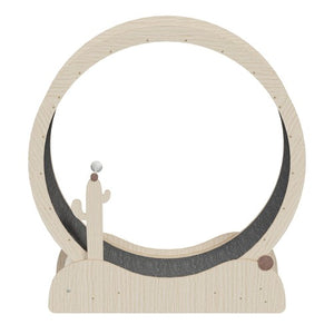 Segawe 43" Natural Wood Cat Wheel Exerciser for Indoor Cats Safety Cat Treadmill Large