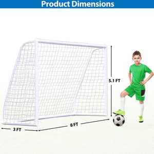 Segawe 8 x 5' Soccer Nets for Backyard Portable Training Equipment PVC Soccer Goals