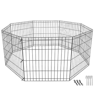 Segawe 24 Inch Dog Playpen 8 Panels Tall Large Crate Fence Pet Puppy Pen Exercise Cage