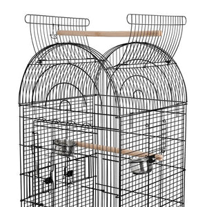 Segawe 64" Rolling Bird Cage w/Open Play Top for Small Parrot Cockatiel Parakeet Home