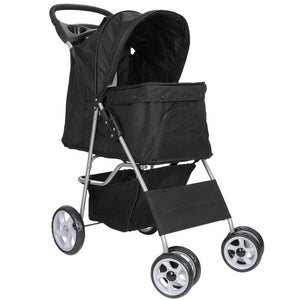 Segawe Pet Dog Stroller Travel Carriage 4 Wheels w/Foldable Carrier Cart & Cup Holder
