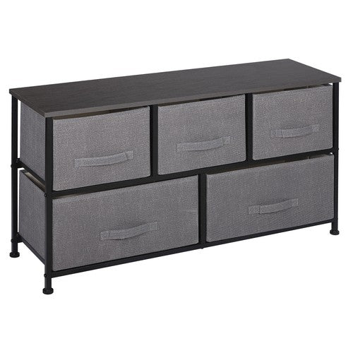 Segawe Drawer Dressers for Bedroom Closet Storage Organizer W/Metal Frame Graphite Grey