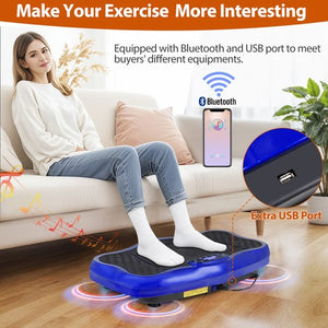 Segawe Waver Vibration Plate Exercise Machine Whole Body Fitness Vibrate Platform Blue