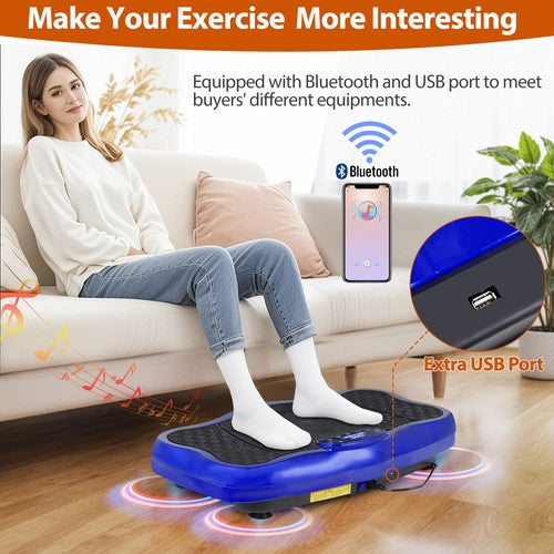 Segawe Waver Vibration Plate Exercise Machine Whole Body Fitness Vibrate Platform Blue
