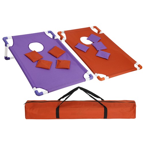 Segawe Collapsible Portable CornHole Toss Game Set With 8 Cornhole Bean Bags (3 x 2FT)