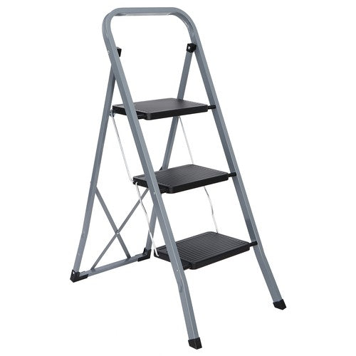 Segawe Folding 3 Step Ladder w/ Convenient Handgrip Portable Step Stool Anti-Slip Pedal