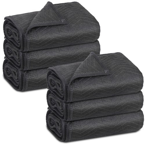 Segawe 6 Heavy Duty Moving Packing Blankets Ultra Thick Pro 72" x 80" Furniture Pads