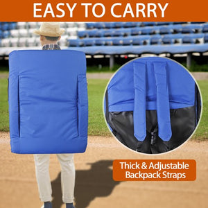 Segawe Extra Wide Stadium Seats for Bleachers with Back Support 600D Waterproof Blue