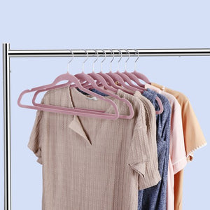 Segawe 100PCS Velvet Hangers Non-Slip Flocked Clothes Hangers w/ 360¡ã Swivel Hook Pink