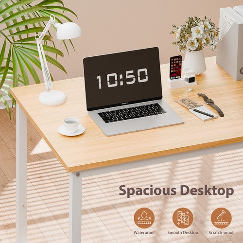 Segawe 55" Large Computer Desk Writing Desk Natural Study Office Desk Corner Table