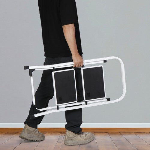 Segawe 2 Step Ladder Folding Step Stool with Wide Anti-Slip Pedal Convenient Handgrip