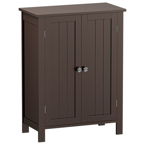 Segawe Wooden Storage Cabinet w/ 2 Doors Bathroom Floor Kitchen Cupboard Grey