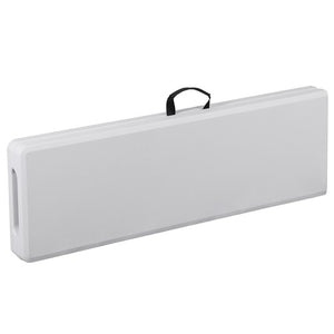 Segawe 6FT Plastic Folding Bench Portable Bench Indoor Outdoor for Picnic Camping White