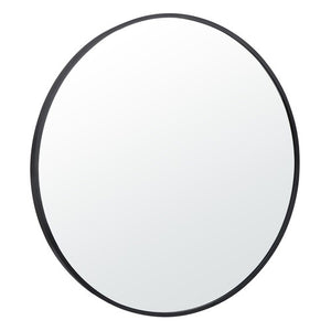 Segawe Black Round Mirror 30 inch Circle Mirror Metal Frame Wall Mounted Vanity Mirror