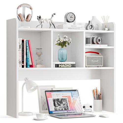 Segawe Desktop Storage Bookshelf Desktop Book & Document Organizer Home Office White