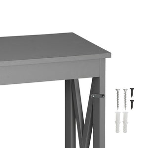 Segawe 2-Tier Narrow Console Table for Entryway Storage Shelf Modern Accent Sofa Grey