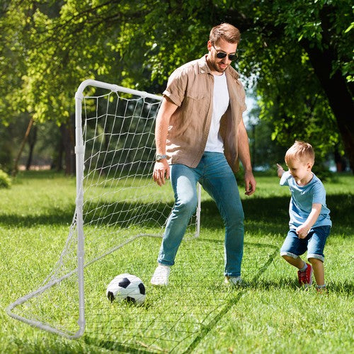 Segawe 6x4 FT Portable Youth Size Strong Steel Frame Soccer Goal Football Net Outdoor