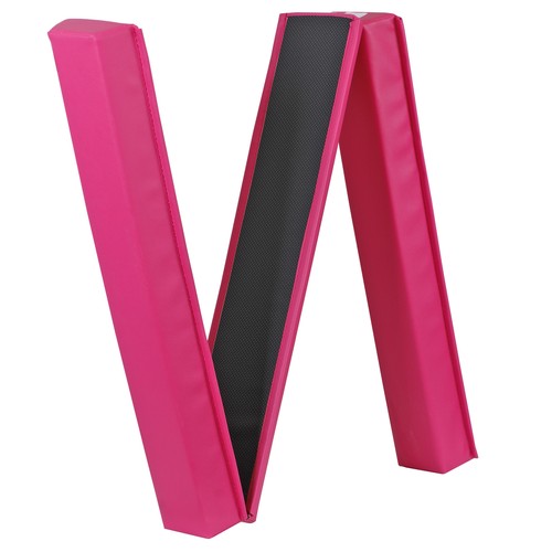 Segawe 9ft Pink Extra Firm Vinyl Balance Beam Folding Gymnastics Beam Tumbling Home