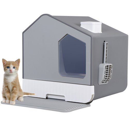 Segawe Extra Large Enclosed Cat Litter Box with Mat and Litter Scoop Anti-Splashing XL