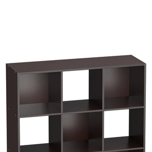 Segawe 9 Cube Storage Organizer Wooden Bookshelf Display W/5 Removable Back Panel Brown