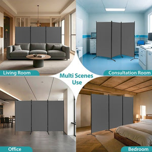 Segawe Partition Room Dividers 3 Panel Folding Privacy Screen 6Ft Portable Wall Divider