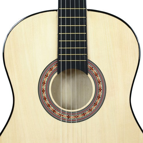 Segawe 38" Wooden Beginners Acoustic Guitar With Guitar Case,Strap and Pick Natural