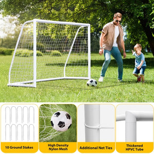 Segawe 8 x 5' Soccer Nets for Backyard Portable Training Equipment PVC Soccer Goals