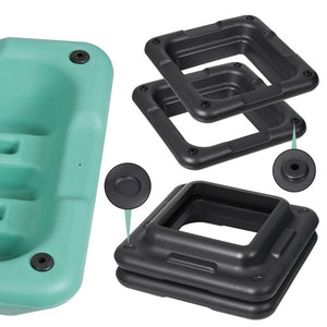 Segawe 16" Adjustable Aerobic Stepper Exercise Workout Step Platform with 4 Riser Green