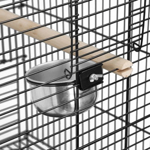 Segawe 64" Rolling Bird Cage w/Open Play Top for Small Parrot Cockatiel Parakeet Home